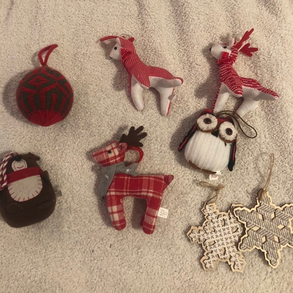 Festive Handmade Style Christmas Ornaments Set